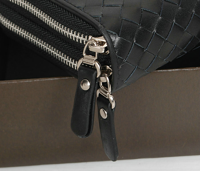 Bottega Veneta intrecciato leather clutch BV8006 black - Click Image to Close